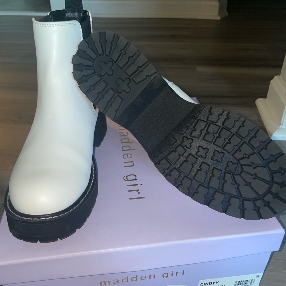 Madden Girl White Boots